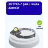 800 Lumen LED Kafa Lambası COB ve XPE Led Type C Şarjlı Ayarlanabilir