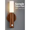Ahşap Desenli Şarjlı Sensörlü LED Duvar Apliği