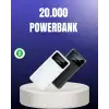 Akıllı LCD Ekranlı 20.000mAh Powerbank PD + USB + Type-C