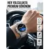 Akıllı Saat Çelik Kordonlu Amoled Ekran Android ve İOS Uyumlu Çağrı Cevaplayabilen Yeni Nesil