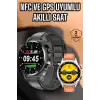 Akıllı Saat Titreşimli Pusula Nabız ve Tansiyon Ölçer NFC Uyumlu