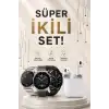 Akıllı Saat ve Kulaklık Seti Dokunmatik Ekran 5.0 Bluetooth Bağlantılı Sesli Görüşme