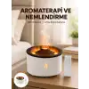 Alev Efektli Aromaterapi Difüzörü – 360 ml Su Hazneli, Sessiz ve Zaman Ayarlı Yeni Nesil
