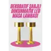 Altın Rengi Masa ve Gece Lambası Dokunmatik Şarjlı Masa Lambası