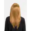 Altın Renk Düz Kesim İçi Astarlı Uzun Parti Peruğu