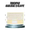 Android ve İOS Uyumlu Bluetooth Klavye Touchpad Slim Kablosuz Wifi Q Klavye