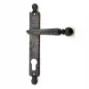 Antika Tarz Dekoratif Pirinç Misket Oda Kapı Kolu - 245x34 Mm, Oksit