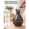Aromaterapi Difüzör Ahşap Desenli ve Ultrasonik Nemlendirici LED Işıklı
