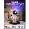 Astronot Projeksiyon Lambası Bluetooth Müzikli ve Uzaktan Kumandalı