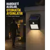 Bahçe ve Veranda İçin Güneş Paneli ile Otomatik Şarj Olan LED Duvar Lambası