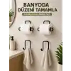 Banyo ve Mutfak İçin 4 Parça Set 2 Adet Kağıtlık 2 Adet Havlu Askısı