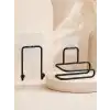 Banyo ve Mutfak İçin Yapışkanlı Havlu Askılığı ve Rulo Kağıt Tutucu Set