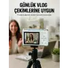 Beyaz 4K Dijital Kamera 2.4 İnç HD Ekran ve LED Flaşlı