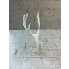 Beyaz Dekoratif Geyik Figürü Şık Ev Aksesuarı