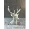 Beyaz Geyik Biblo 23 cm Dekoratif Modern Tasarım