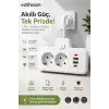 Bkl-502 Akım Korumalı 2li Priz 2 Usb Ve 2 Type-c Çıkış 4000w Hızlı Şarj Duvar Tipi Dokunmatik Led Aydınlatmalı