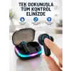 Bluetooth 5.4 TWS Kablosuz Kulaklık Quad ENC Mikrofonlu RGB Şarj Kutulu HD Ses
