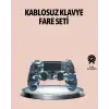 Bluetooth Kablosuz PS4 Gamepad Çift Motorlu Siyah Controller