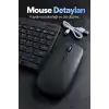 Bluetooth Klavye Mouse Seti Türkçe Tuş Dizilimli Beyaz