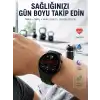 Bluetooth Konuşma Özellikli Akıllı Saat AMOLED Ekran, Sağlık Takibi ve 3 Farklı Kordon