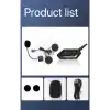 Bt62 Motosiklet Kask Kulaklığı Bluetooth Intercom 2 Intercom Bağlantılı