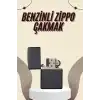 Çakmak Parlak Siyah Benzinli Çakmak Cep Boy Doldurulabilir