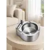 Çakmaklı Küllük Paslanmaz Metal Yuvarlak Tasarım