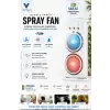 Çift Başlıklı Sprey Fan Nemlendirici Ve Renkli Led Işıklı Beyaz
