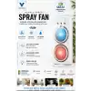 Çift Başlıklı Sprey Fan Nemlendirici Ve Renkli Led Işıklı Beyaz