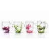 Çift Camlı Çiçekli Kupa Bardak Alk4468