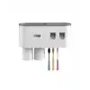Çift Dispenserli Diş Macunu Sıkacağı 6 Fırçalık Bardaklı Banyo Organizer