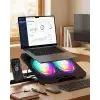 Çift Fanlı Laptop Soğutucu RGB Işıklı Sessiz Notebook Standı