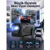 Çift Kollu Game Box Projeksiyon Cihazı Kumandalı Android Tv Dahili Hoparlör