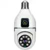 Çift Lensli Duy Girişli Kablosuz Ampul Kamera