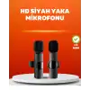 Çift Mikrofonlu Kablosuz Kayıt Seti iPhone Uyumlu Mini Mikrofon