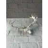 Dekoratif Geyik Başı Heykel 25 cm Modern Minimal Tasarım
