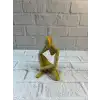 Dekoratif Sarı İnsan Figürü Modern Masa ve Raf Süsü