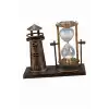 Deniz Feneri Kum Saati Ahşap Görünümlü Vintage Tarz Biblo