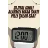Dijital Masa Saati Termometreli Takvim Çalar Saat Led Ekran Pilli