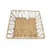 Doğal Örgü Kare Sepet