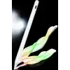 Dokunmatik Kalem Beyaz Şarjlı Yedek Uçlu Android ve İOS Uyumlu