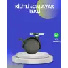 Dolap ve Raflar İçin 4 cm Kilitli Tekerlek Tekli