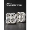 Duvar Tipi 4 Çıkışlı Priz Çoğaltıcı Kablosuz Kompakt Tasarım 2 Adet