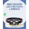 El Sensörlü LED Far Suya Dayanıklı Şarjlı Kafa Lambası