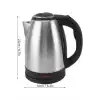 Elektrikli Paslanmaz Çelik Su Isıtcı Çelik Kettle 1.8 Lt. Uzun Ömürlü