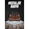 Eskitme Nostalji Tasarımlı Bluetoothlu Nostalji Radyo Ahşap Nostaljik Görünümlü