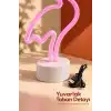 Flamingo LED Lamba Pembe Işıklı USB ve Pilli