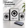 FM Radyolu Bluetooth Masaüstü Hoparlör Seti