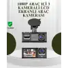 G-Sensörlü 3lü Kayıtlı Araç Kamerası