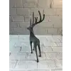 Geyik Figürü Gri Modern Salon ve Raf Dekoru